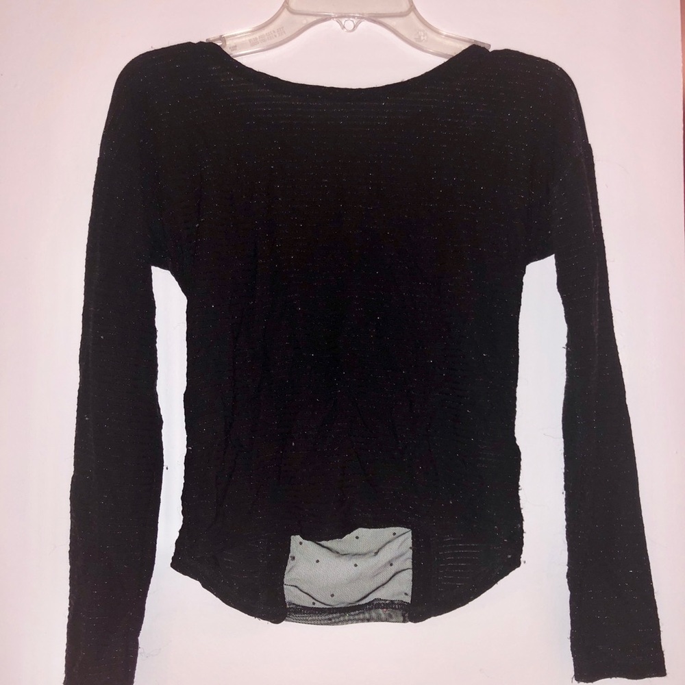 Sparkly Black Long Sleeve Shirt